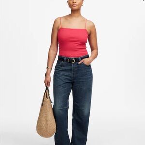 Madewell Curvy Darted Barrel Leg Jean